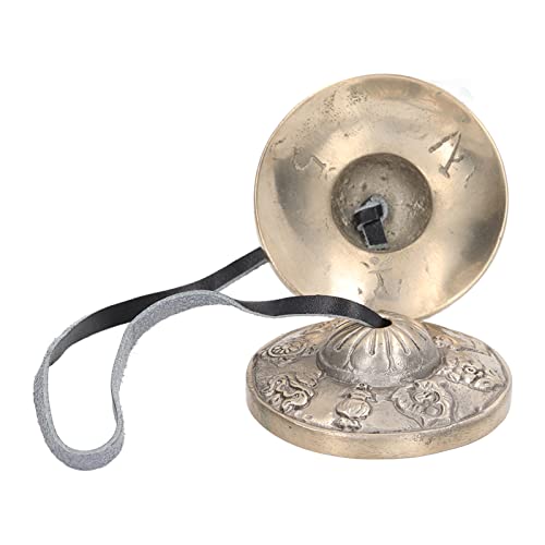 Tibetan Tingsha Meditation Bell Small Pure Copper Double Bell Handmade Bell for Healing, Mindfulness, and Gift Giving