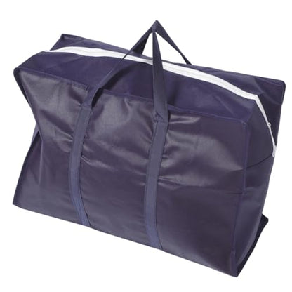 Toyvian Large Capacity Quilt Storage Bag Woven Fabric Sundry Moving Bag Handles