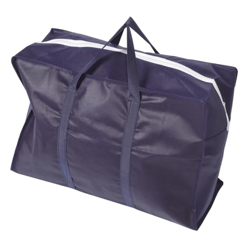 Toyvian Large Capacity Quilt Storage Bag Woven Fabric Sundry Moving Bag Handles