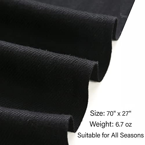 Soft Silky Pashmina Shawl Wraps Solid Colors Scarf for Wedding Evening Dresses - color: B-black