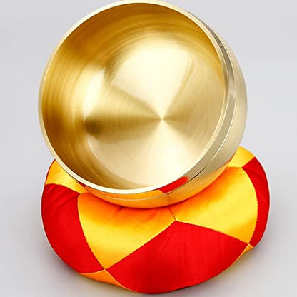 Tibetan Singing Bowl Meditation Set, Handmade Buddhist Music Bowl, Used for Yoga Prayer and Mindfulness Nepal Meditation Mat Accessories(7in)