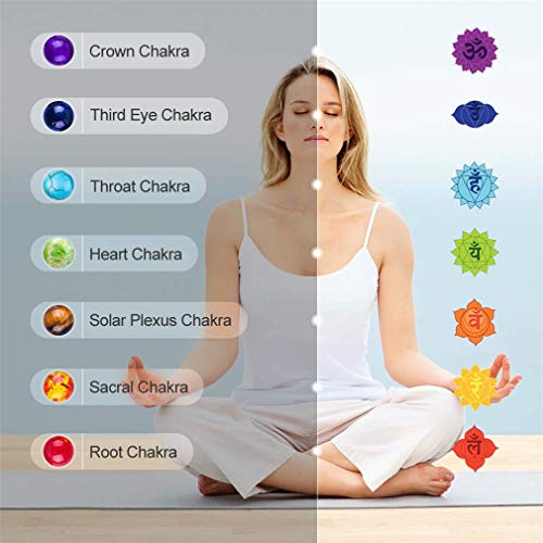 GelConnie Lava Rock Chakra Bracelet 7 Chakra 8mm Natural Stone Healing Bracelet Stress Relief Yoga Beads Anxiety Bracelet Aromatherapy Essential Oil Diffuser Bracelet Bangle - color: A-Chakra Bead
