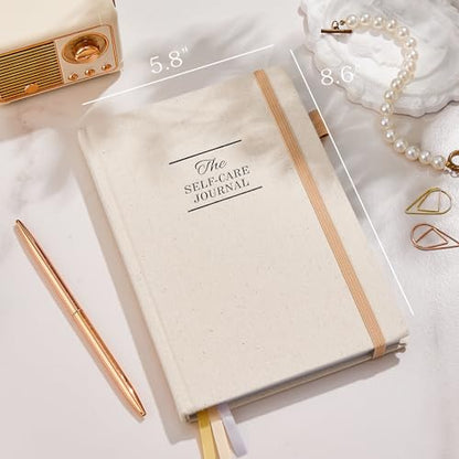 5 MINUTES A DAY Self-Care Journal, Wellness & Daily Reflection Notebook – Mental Health & Anxiety Guided Journal for Women – Self Care Planner, ADHD Planner with Mood Tracker – (Beige) - color: Beige