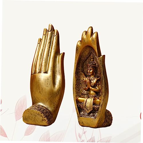 Buddha Hand Shaped Desktop Decoration Unique Art Home Adornment Elegant Table Ornament for Zen Meditation and Spiritual Living Friends and Colleagues