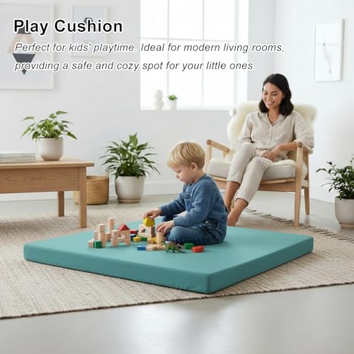 Velvet Zabuton Meditation Mat - Large Floor Pillow for Adults & Yoga Meditation Cushion - High Density Foam Floor Seating with Washable Cover, 31x31 Inch (Green) - color: Green