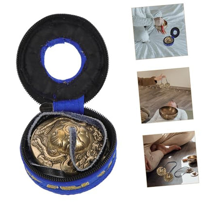 SECFOU Handcrafted Meditation Cymbal Bell with Storage Bag for Yoga and Mindfulness Practice Produces Harmonic Tones for Healing and Positive Energy