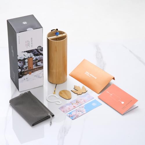 Handmade Wind Chimes Yoga Fine Meditation Musical Instruments Wind Chimes Outdoor Bamboo Wind Chimes Beautiful Sound Decoration Hanger Balcony with Hook Gifts Bianzhong, Bells