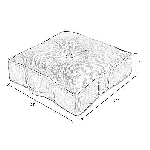 South Pine Porch Oakford 21-inch Square Floor Pillow, Charcoal - color: Charcoal
