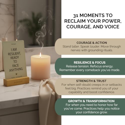 Empowerment Positive Affirmation Cards for Women - 31 Daily Affirmation Cards for Adults with Mindful Empowering Rituals for Confidence, Self-Doubt & Courage - Self Care Womens Birthday Gifts Unique - style: Empowerment Affirmation Cards