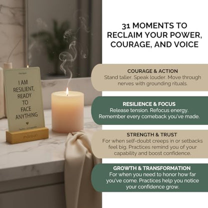 Empowerment Positive Affirmation Cards for Women - 31 Daily Affirmation Cards for Adults with Mindful Empowering Rituals for Confidence, Self-Doubt & Courage - Self Care Womens Birthday Gifts Unique - style: Empowerment Affirmation Cards