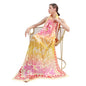 100% Mulberry Extra Large Silk Pashmina Scarf Shawls And Wraps For Women Evening Dress Summer Travel Floral Blanket - color: 66 Yellow&pink