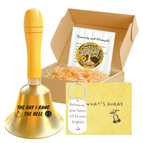 Cancer Bell Survivor Gifts for Man and Women– End of Chemo and Radiotherapy, Ring the Bell Ceremony Gifts, Cancer Survivor Recovery Milestone Celebration Gift, Encouragement Present - color: Silver Smiling Face Suit