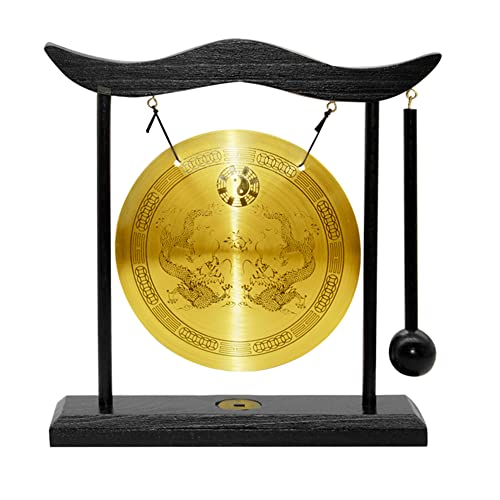 Hooshing Feng Shui Gong Brass Desktop Zen Art Home Decor Housewarming Congratulatory Blessing Gift - style: Double Dragon
