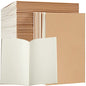 Sabary 72 Pack Kraft Paper Notebook Journals 5.5 Inch x 8.3 Inch A5 Notebook in Bulk Softcover Ruled for Writing Sketch Travel Journal with 60 Pages 30 Sheets(Brown,Unlined) - color: Brown, style: Unlined