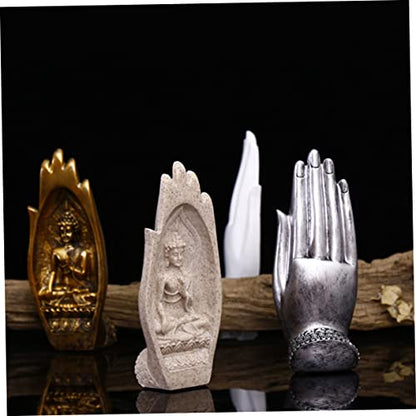 Buddha Hand Shaped Desktop Decoration Unique Art Home Adornment Elegant Table Ornament for Zen Meditation and Spiritual Living Friends and Colleagues