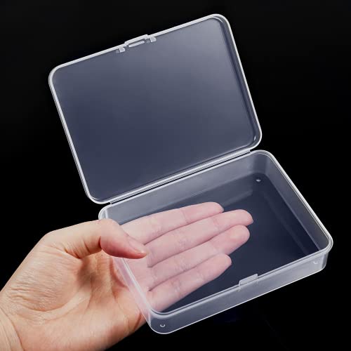 Jetec 6 Pieces Mini Plastic Clear Beads Storage Containers Box for Collecting Small Items, Beads, Jewelry, Business Cards, Game Pieces, Crafts (4.5 x 3.3 x 1.2 Inch) - size: 4.5 x 3.3 x 1.2 Inch