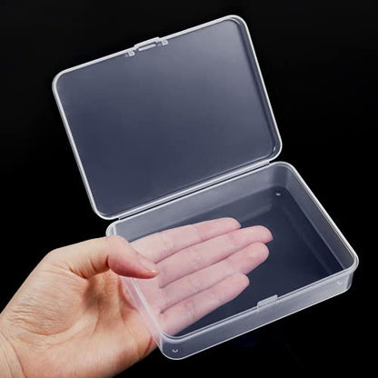 Jetec 6 Pieces Mini Plastic Clear Beads Storage Containers Box for Collecting Small Items, Beads, Jewelry, Business Cards, Game Pieces, Crafts (4.5 x 3.3 x 1.2 Inch) - size: 4.5 x 3.3 x 1.2 Inch