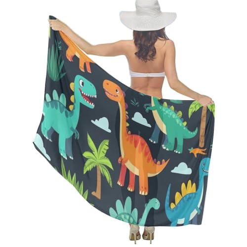 Fashion Travel Swimwear Bikini Wrap All Seasons Chiffon Scarf Beach Yarn Shawl - color: Color981