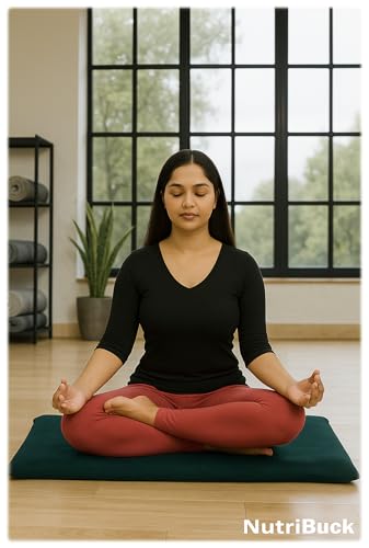 NutriBuck® | Meditation | Yoga | Cushion | (Zabuton Mat) | Filled with Buckwheat Hulls | (Dark Green)
