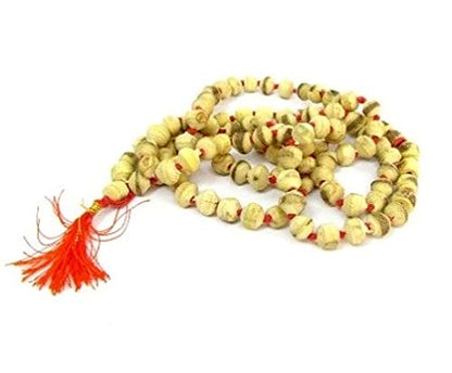 TULSI HOLY BASIL JAPA MALA 108 BEADS PRAYER NECKLACE. BLESSED & ENERGIZED 108 HINDU TIBETAN BUDDHIST PRAYER KARMA BEADS SUBHA ROSARY MALA