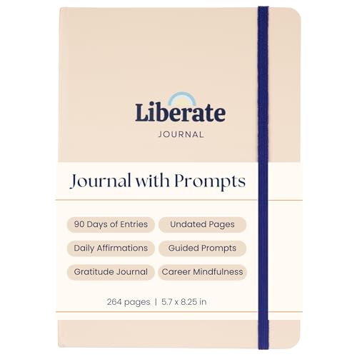 Liberate Daily Gratitude Journal – Guided Mental Fitness Journal for Self-Care, Reflection with Prompts – Undated, 90-Day, Daily Journal - As Seen on Shark Tank