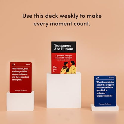 Teenagers are Human 140 Conversation Cards to Help You Get to Know Teenagers, Card Game for High Schoolers, Designed by Experts for Grades 9 to 12, Ages 14 to 17+ - style: Teenagers Are Human