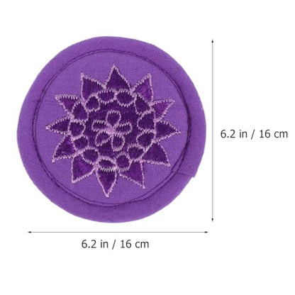 SUPVOX Embroidered Singing Bowl 6.29In Tibetan Buddhism Meditation Cushion for Sound Healing and Practice with Decor - size: 16X16X0.5CM