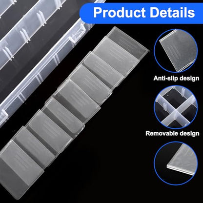 Bead Organizer Box, 1 Pack 12 Grids Plastic Storage Box with 18 Removable Grids Compartments, Small Plastic Jewelry Organizer Box for Beads Jewelry Earring Cosmetics Craft Tackle Pills