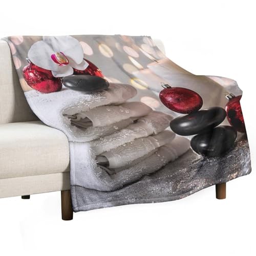 Asian Style Plant Throw Blanket, Soft Lightweight Cozy Warm Meditation Relaxation Art Flannel Blankets for Couch Bed Travel, 30"x40" - color: Asian Style Plant, size: 30"x40"