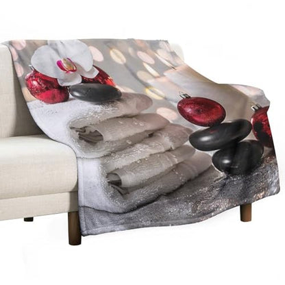 Asian Style Plant Throw Blanket, Soft Lightweight Cozy Warm Meditation Relaxation Art Flannel Blankets for Couch Bed Travel, 30"x40" - color: Asian Style Plant, size: 30"x40"