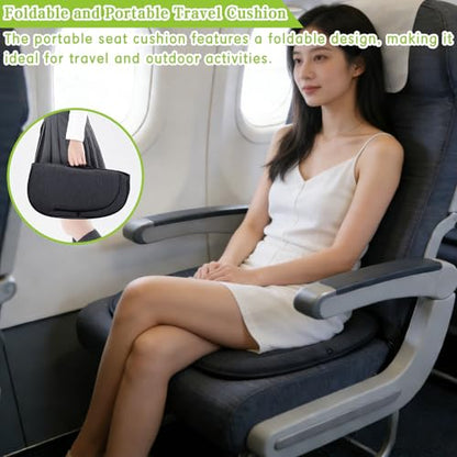 Gel Seat Cushion Orthopedic Lightweight Folding Seat Cushion for Car/Chair/Train/Airplane/Stadium Seat
