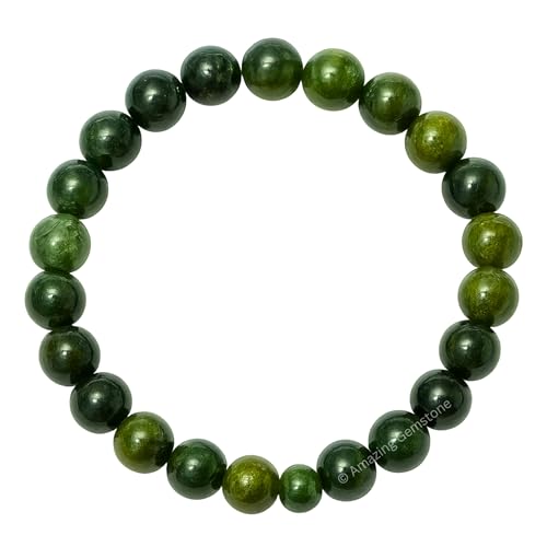 Amazing Gemstone Crystal Bracelet for Women Men's Gifts - Protection Healing Crystal Bracelet - 8mm Gemstone Beaded Stretchable Bracelet Pulseras Para Hombres Mujer Stocking Stuffers Mothers Day Gift (Chrome Diopside) - color: Chrome Diopside