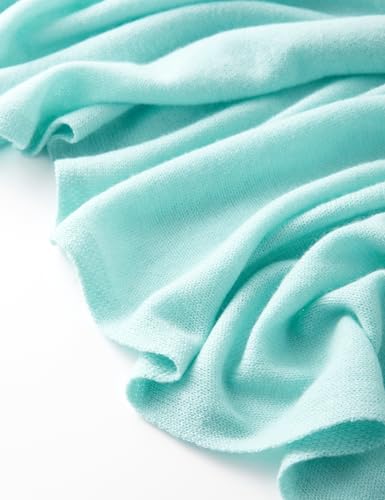 Soft Cashmere Blend Wrap Chic Scarf Stole for Women Wayfarer Travel Extra Large 87"x28" - color: Celeste