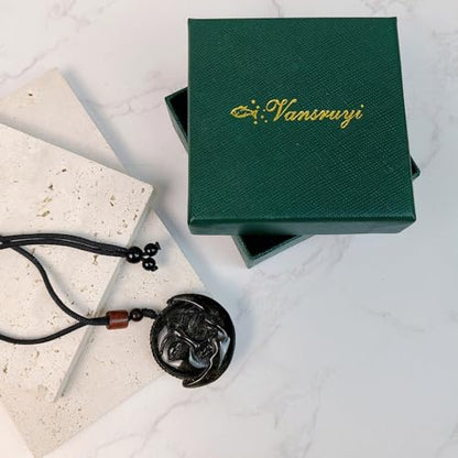 Crystal Pendant Necklaces Healing love Women's Men's choker Obsidian Tiger eye White Crystal Black Gold waterproof dainty Charm stackable statement Cute Stone necklace Unisex - style: Crystal pendant Golden Sunmoon