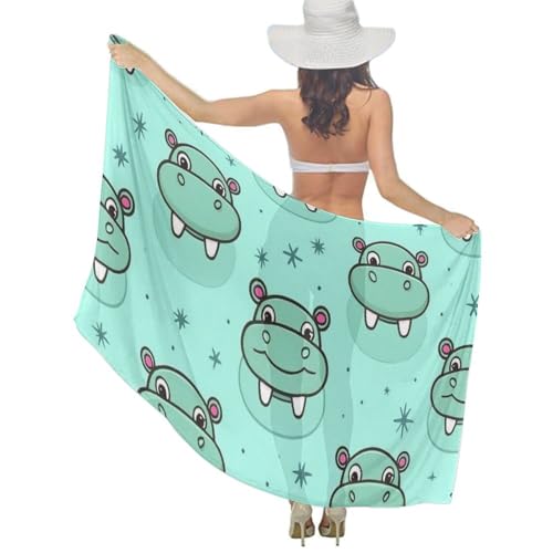 Fashion Chiffon Beach Sarong Sheer Swimsuit Wrap Tranel Long Scarf Decor - color: Color569