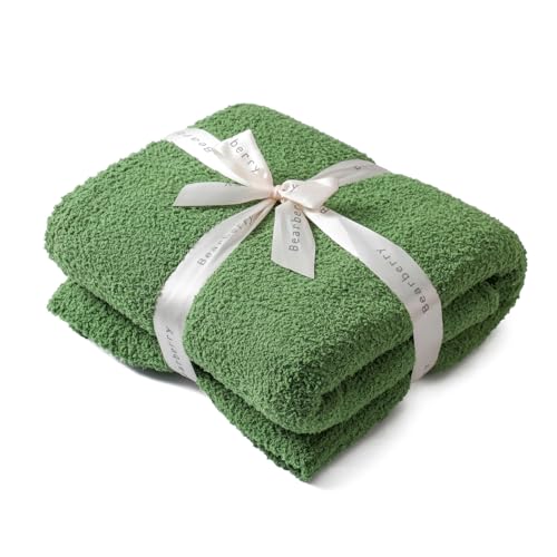 bearberry Super Soft Fluffy Throw Blanket Lightweight Cozy Warm Throw Blankets for Couch Bed Sofa All Season (Avocado Green, 53”x71”) - color: Avocado Green, size: Throw XL(53″x71″)