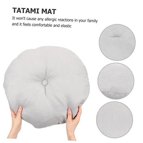 Toddmomy Large Grey Meditation Cushion for Comfortable Floor Seating Traditional Japanese Zafu Pillow for Yoga and Relaxation Tatami Mat Sturdy Cover