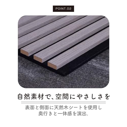 Fuji Boeki 40968 Wood Sound Absorbing Wall Panel, Soundproofing, Width 15.9 x Depth 0.7 x Height 31.5 inches (40.5 x 1.8 x 80 cm), Light Gray - color: Gray (Light Gray)