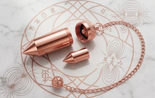 Pencil Design Openable Copper Pendulum for Reiki Healing, Dowsing & Chakra Balancing – Divination & Meditation Tool for Energy Cleansing - color: Pointed Pencil Design
