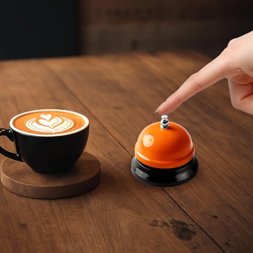 10 Pcs Game Call Bell Colorful Desk Bell Metal Ring Bell 3 Inch Diameter Hand Bells Bulk for Adults Service Bell for Desk Hotel Restaurant Office School Kitchen Bar Counter Supplies