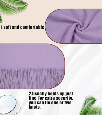 Winter Soft Long Scarf, Pashmina Shawls and Wraps, Warm Large Scarves for Men Women Evening Dress Wedding - color: Light Purple