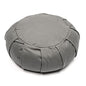 Myga Zafu Yoga Meditation Cushion with Washable Cover - Floor Cushion Pillow with Natural Buckwheat Filling - Soft Round Cotton Design for Meditating or Pranayama Exercises - color: Grey