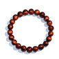 Natural Handmade Healing Chakra Bracelet - color: 10mm-Red Tiger Eye-FOR 7-8 INCH WRIST