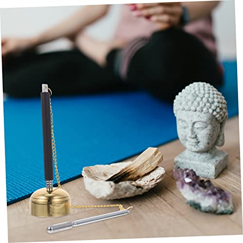 Generic Telescopic Meditation Sound Chime Handbell Lightweight Buddhist Accessory for Temple Prayer and with Smooth Edges and Construction