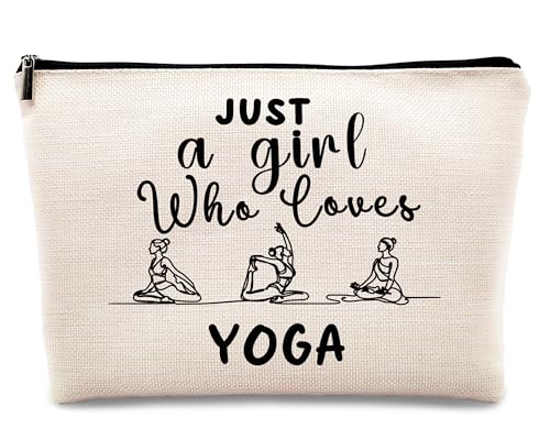 kdqua Yoga Gifts Makeup Bag, Gifts for Yoga Teachers Women, Meditation Gift Cosmetic Bags Zipper Pouch Travel Organizer Toiletry Bag