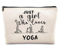 kdqua Yoga Gifts Makeup Bag, Gifts for Yoga Teachers Women, Meditation Gift Cosmetic Bags Zipper Pouch Travel Organizer Toiletry Bag