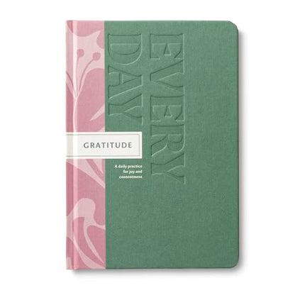 Compendium – Gratitude Every Day Guided Journal: A Daily Practice for Joy and Contentment – A 5-Minute a Day Personal Growth Notebook – An Inspiring Daily Journal for Forming New Habits - color: Gratitude Green