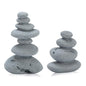 Mini Stacking Rock Stone Decor Stacked Stone Sculptures Zen Cairn Statue Realistic Ornament for Garden, Fish Tank Home Office(Small+Large)