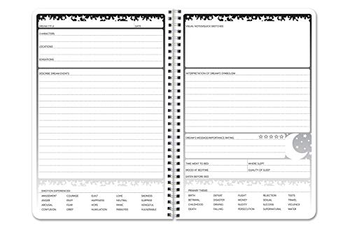 BookFactory Dream Diary/Dream Journal/Log Book- 120 Pages - 6'' x 9'', Durable Thick Translucent Cover, Wire-O Binding (Made in USA) - size: 6" x 9", style: Dream