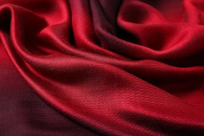 WINCESS.YU Women Gradient Scarf Long Shawls and Wraps Fashion Plain Pashmina Formal Scarf - color: Red